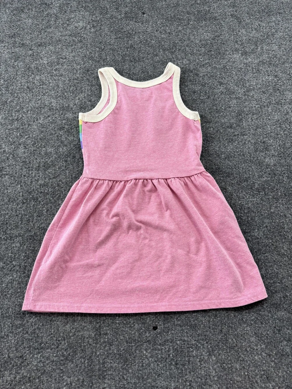 Care Bears Tank Dress Girls XS 4/5 Pink Rainbow Graphic Roller Skates Cute
